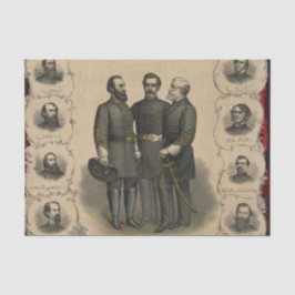 Papier Mousseline Généraux confédérés Guerre civile 🎖️ Héros ⚔️