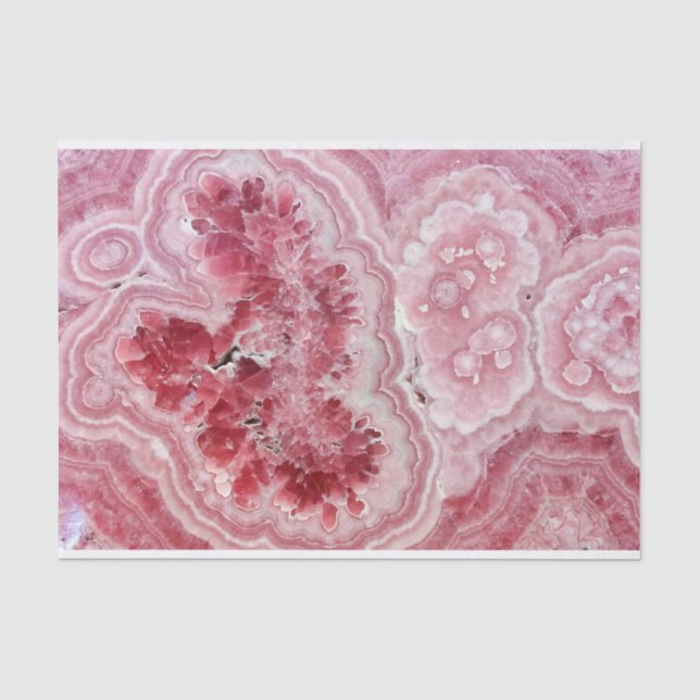 Papier Mousseline Géode cristal rose (Recto)