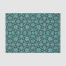 Géométrique arabe égyptien dans bleu et gris