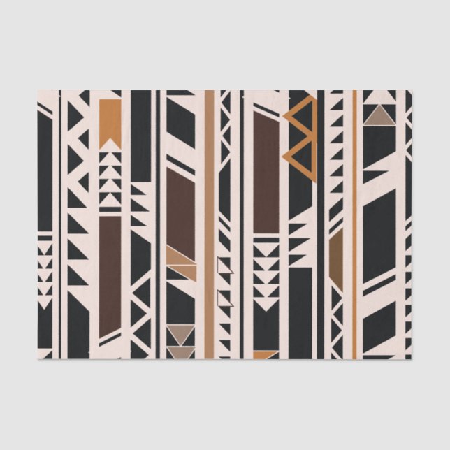 Papier Mousseline Géométrique tribal aztèque (Recto)