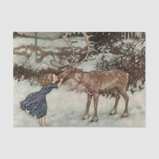 Papier Mousseline « Gerda embrasse le renne » par Edmund Dulac