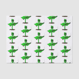 Papier Mousseline Germinator cyborg plante dessin humoristique