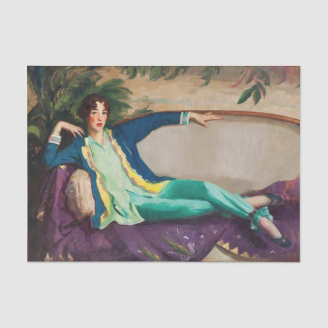 Papier Mousseline Gertrude Vanderbilt Whitney par Robert Henri (Recto)