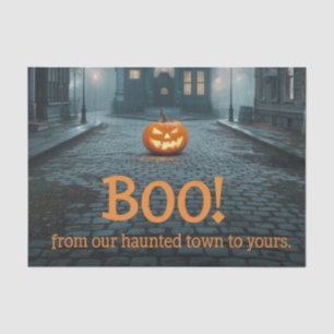 Papier Mousseline Ghoarly Town Carré Halloween Design