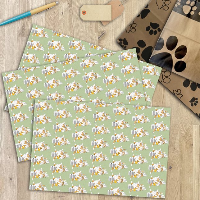 Papier Mousseline Ginger Orange Chat Drôle Toilette Papier (Créateur téléchargé)