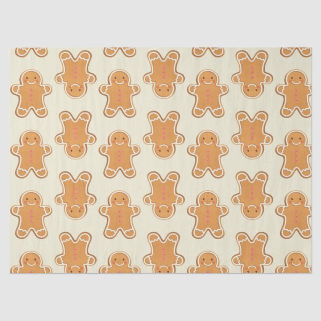 Papier Mousseline Gingerbread Baby Gift Wrapping Paper Christmas (Recto)