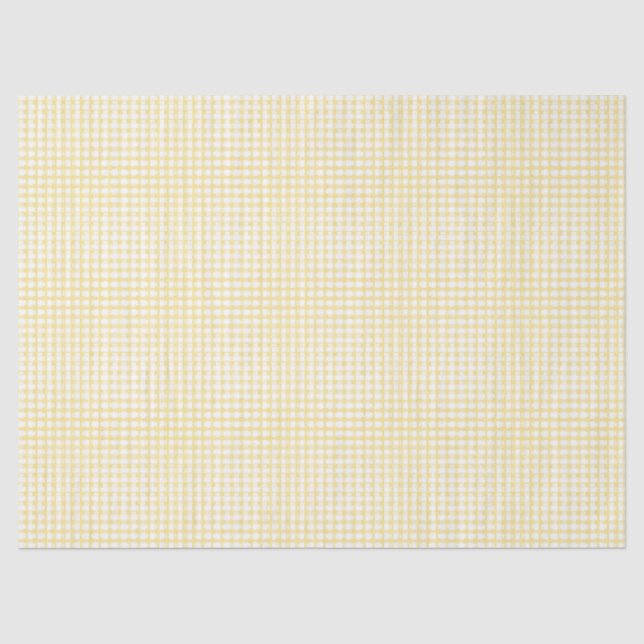 Papier Mousseline Gingham jaune (Recto)