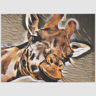 Papier Mousseline Girafe d'art