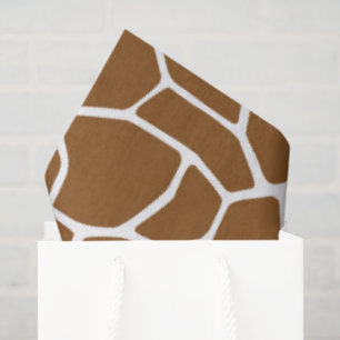 Papier Mousseline Girafe Marron 