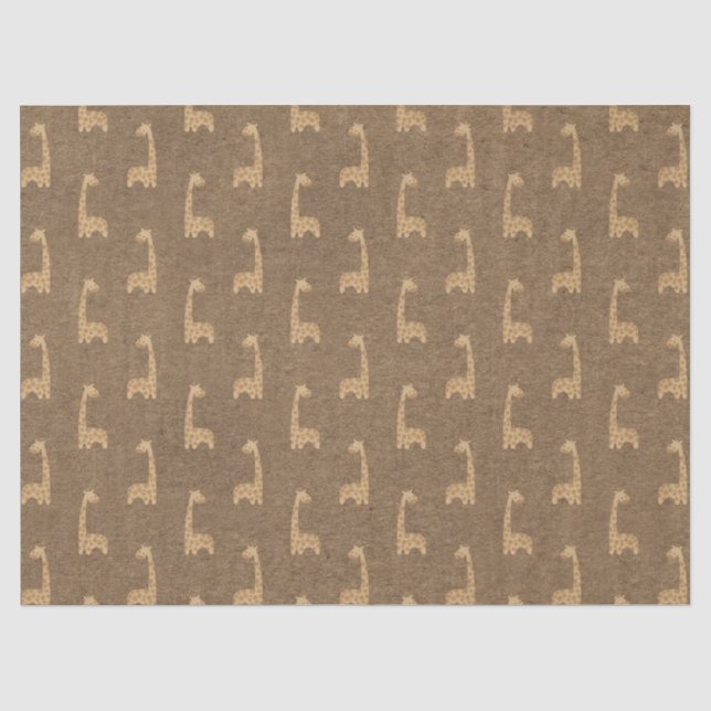 Papier Mousseline Girafe sur la page de découpage Brown (Recto)