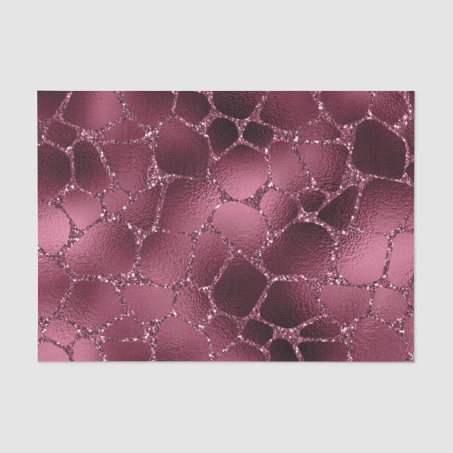 Papier Mousseline Giraffe Bourgogne de crème glacée (Recto)