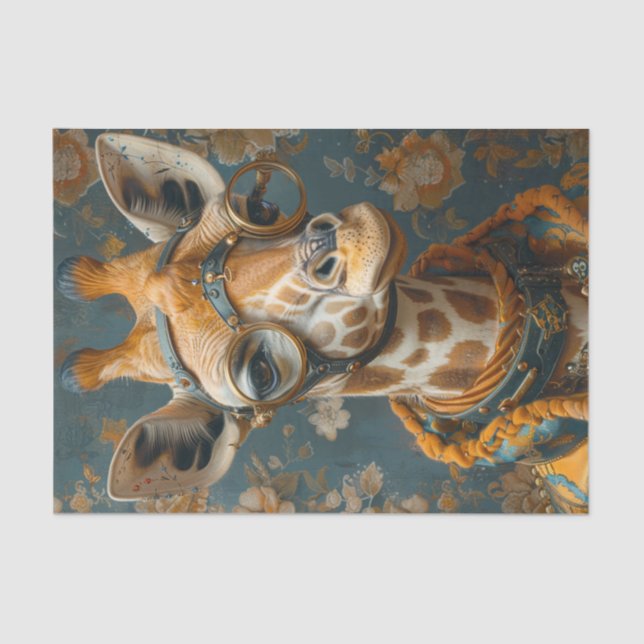 Papier Mousseline Giraffe de Steampunk (Recto)