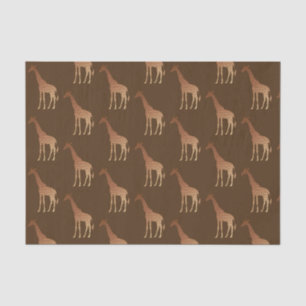 Papier Mousseline Giraffe géométrique moderne, cuivre et Brown