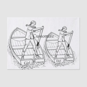 Papier Mousseline Girl Power Sculling Boat Thunder_Cove