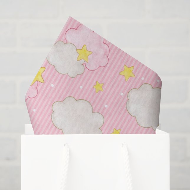 Papier Mousseline Girls Pink Sky  (Sac cadeau)