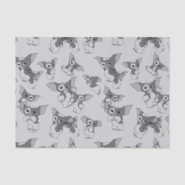 Papier Mousseline Gizmo | Black & White Pattern (Recto)