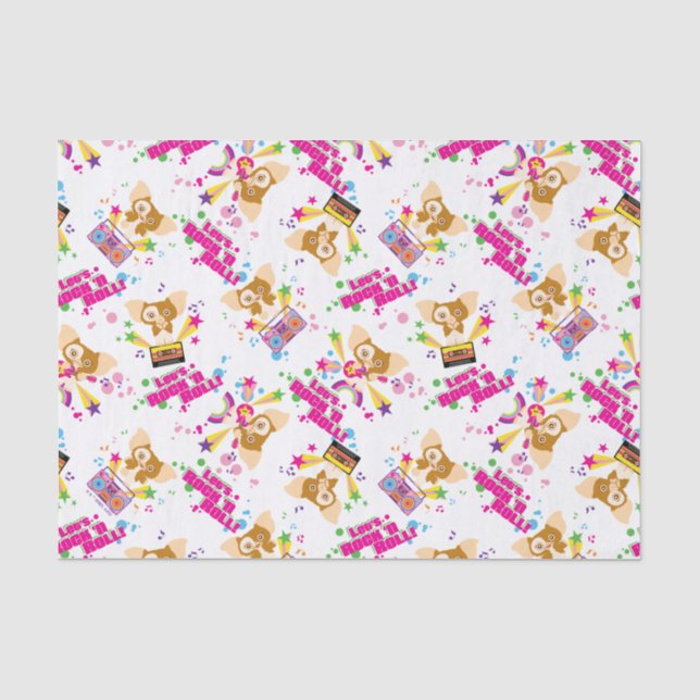Papier Mousseline Gizmo | Motif Rock 'n Roll (Recto)