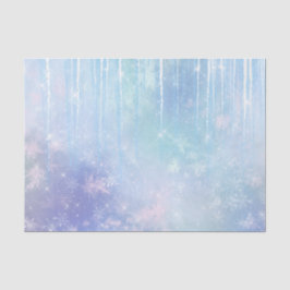 Papier Mousseline Glaçons Flocons de neige Cristaux Bleu Violet Anni