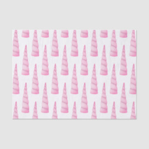Papier Mousseline Glam blanc rose Unicorne Anniversaire