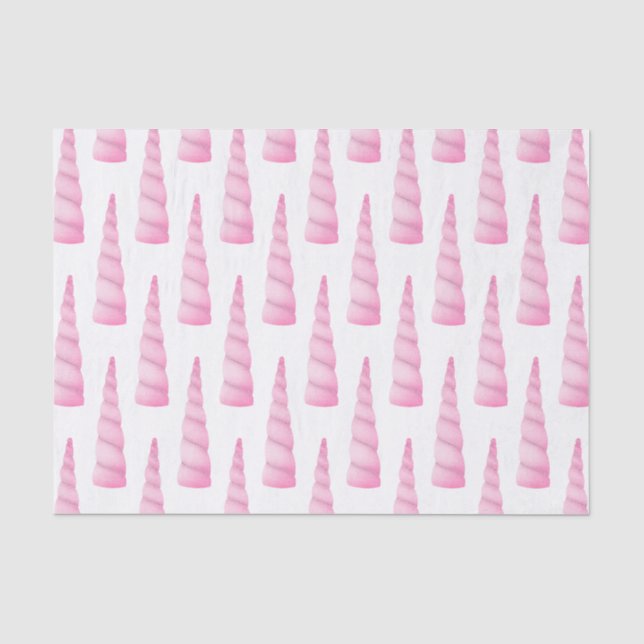 Papier Mousseline Glam blanc rose Unicorne Anniversaire (Recto)