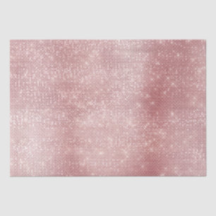 Papier Mousseline Glam Blush rose brillant étincelle