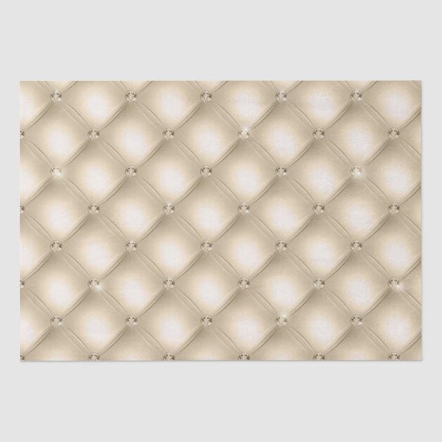 Papier Mousseline Glam Champagne Gold Glitzy Diamants (Recto)