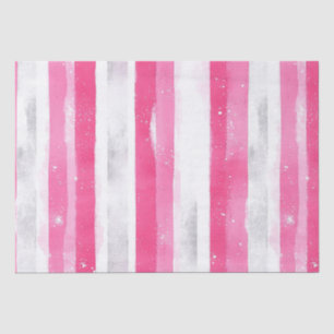 Papier Mousseline Glam en argent rose Abstraites rayures Anniversair