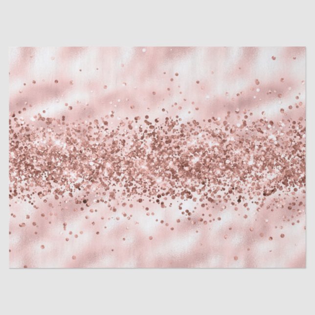 Papier Mousseline Glam Girl Blush Parties scintillant rose étincelan (Recto)