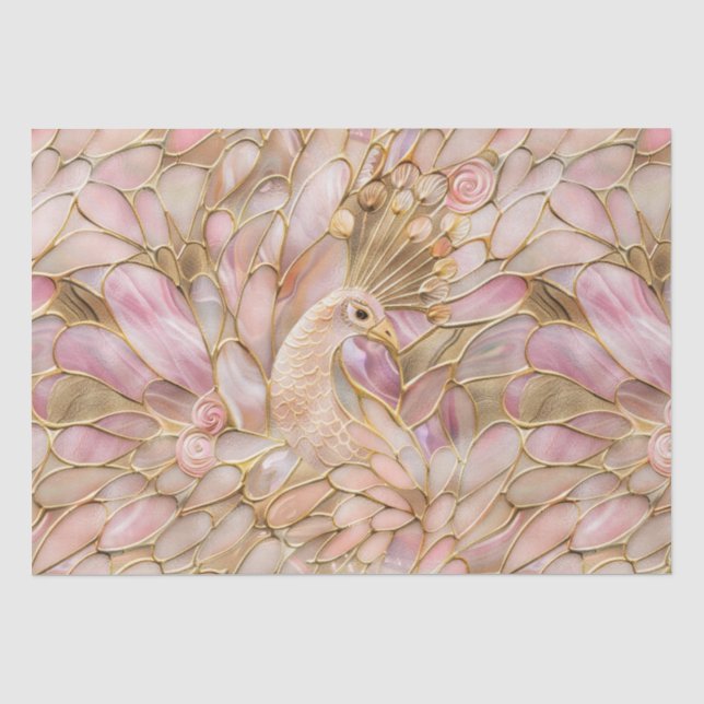 Papier Mousseline Glam Gold Chic Pink Peacock (Recto)