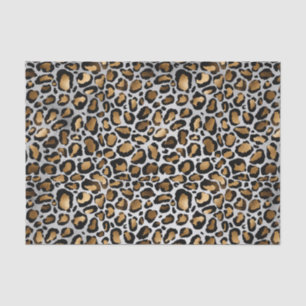 Papier Mousseline Glam Metallic Grand Empreinte de léopard