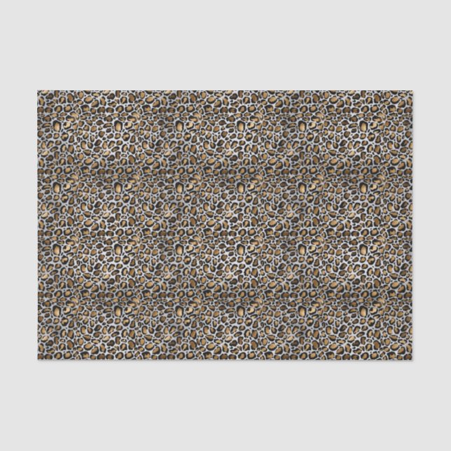 Papier Mousseline Glam Metallic petit Empreinte de léopard (Recto)
