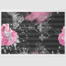 Glam rose et noir Shabby