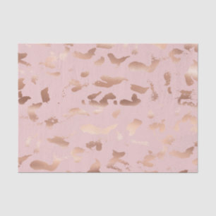 Papier Mousseline Glam Rose Gold Blush Abstrait Anniversaire