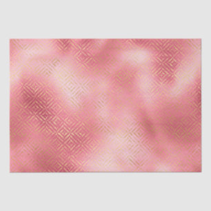 Papier Mousseline Glam rose or