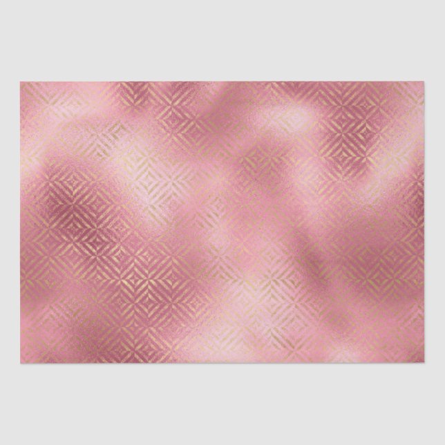 Papier Mousseline Glam rose or (Recto)