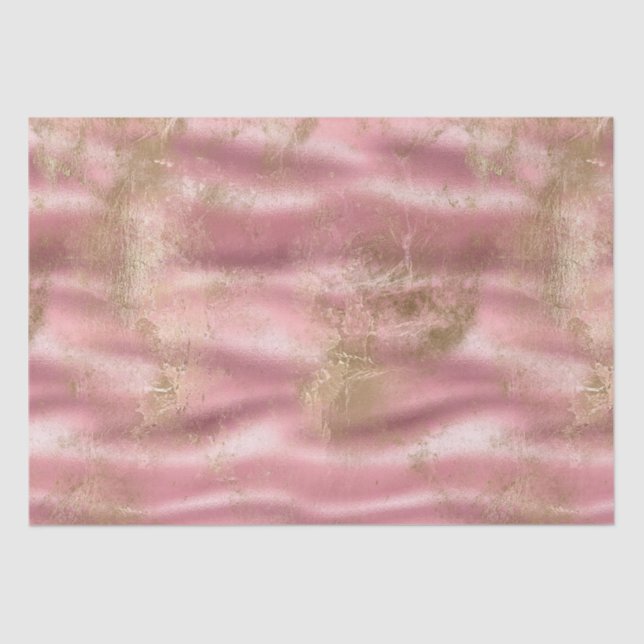 Papier Mousseline Glam rose or (Recto)