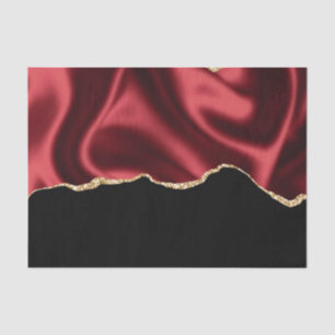 Papier Mousseline Glam rouge foncé Satin foncé Design abstrait