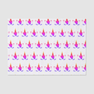 Papier Mousseline Glamicorne rose et violet