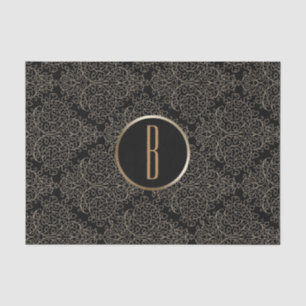 Papier Mousseline Glamour Rustique Burlap Royal Damask Chic Monogram