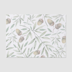 Papier Mousseline Glands et verts botaniques