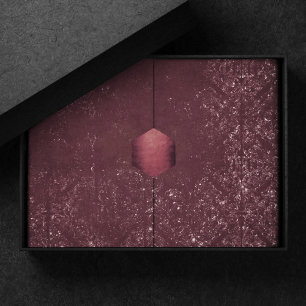 Papier Mousseline Glimmery Wine Grunge   Sangria Bordeaux Damask