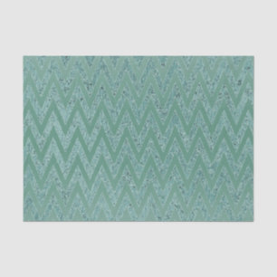 Papier Mousseline Glitzy Green Chevron Stripes Noël