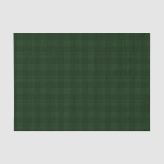 Papier Mousseline Glory Christmas Green Tartan (Recto)
