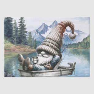 Papier Mousseline Gnome Boat Coffee Fishing