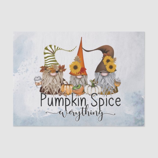 Papier Mousseline Gnomes d'automne (Recto)