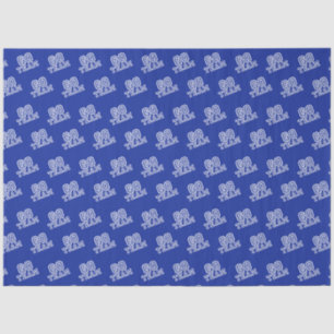 Papier Mousseline Go Team Word Art en bleu