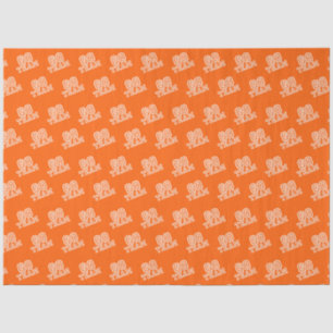 Papier Mousseline Go Team Word Art en orange