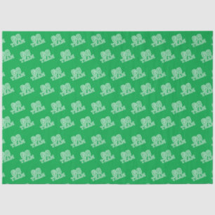 Papier Mousseline Go Team Word Art en vert