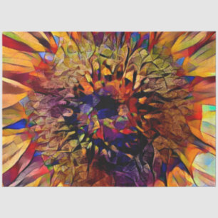 Papier Mousseline Gold Big Sun Sunflower Elegance Collection