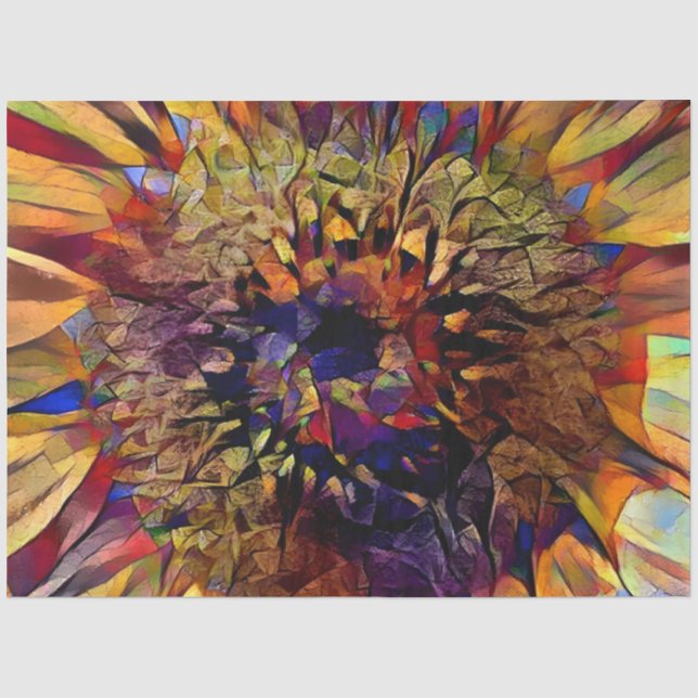 Papier Mousseline Gold Big Sun Sunflower Elegance Collection (Recto)
